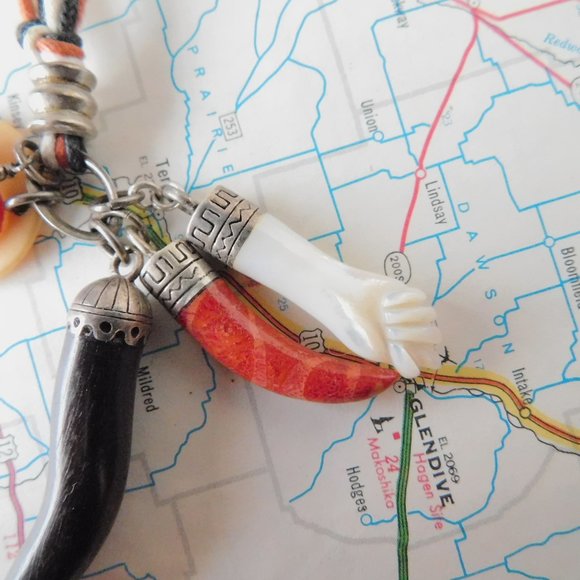 french Claude Dasque VINTAGE charm necklace - Picture 5 of 8